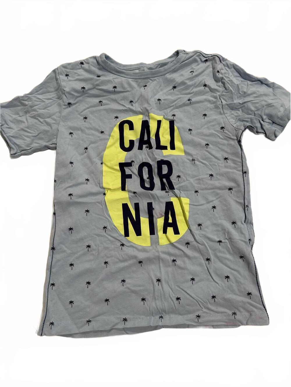 kidpik Boys Large T-Shirt Cali Fornia Palm Print